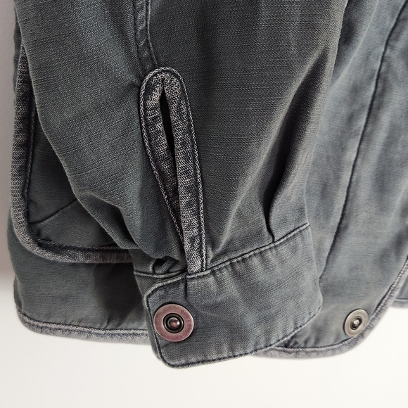 Free People Women's Size S 100% Cotton Gray Military Jacket - Picture 8 of 15